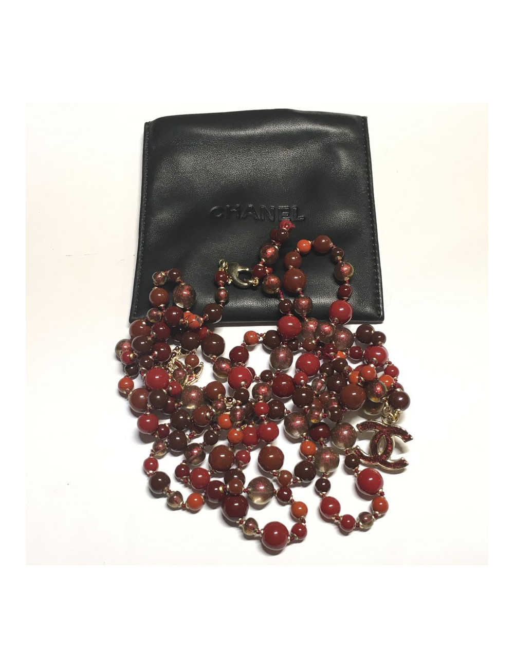 Long sautoir CHANEL perles