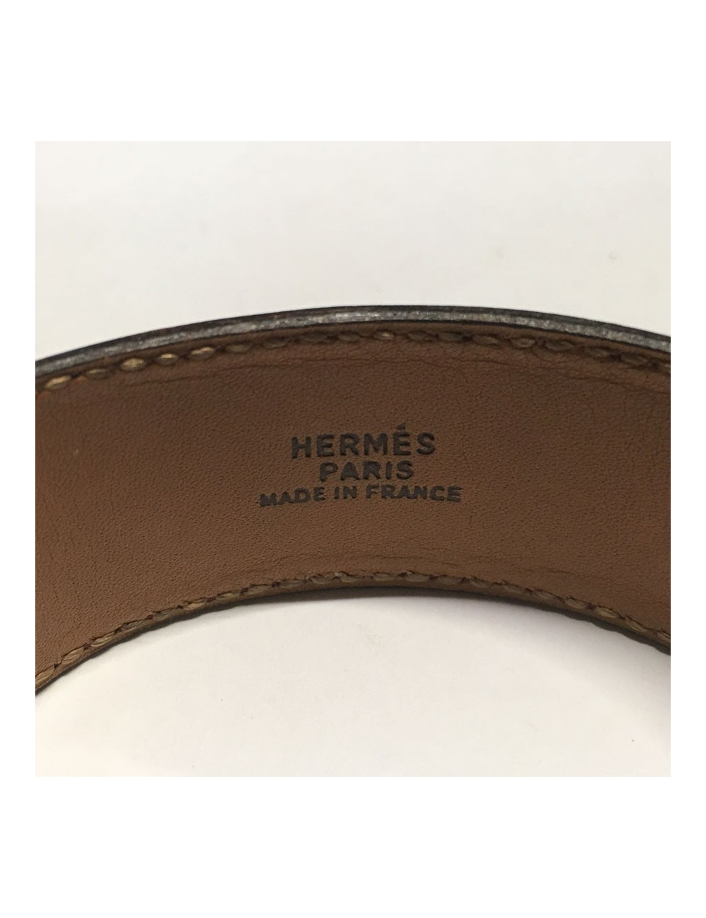 HERMES "JAWS" gold plated bracelet