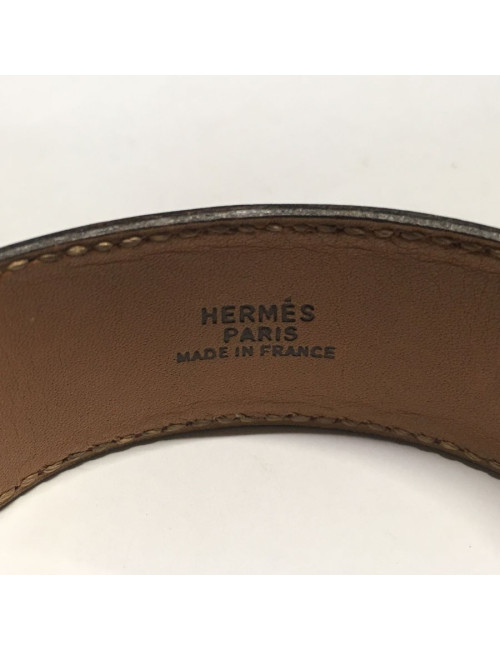 HERMES "JAWS" gold plated bracelet