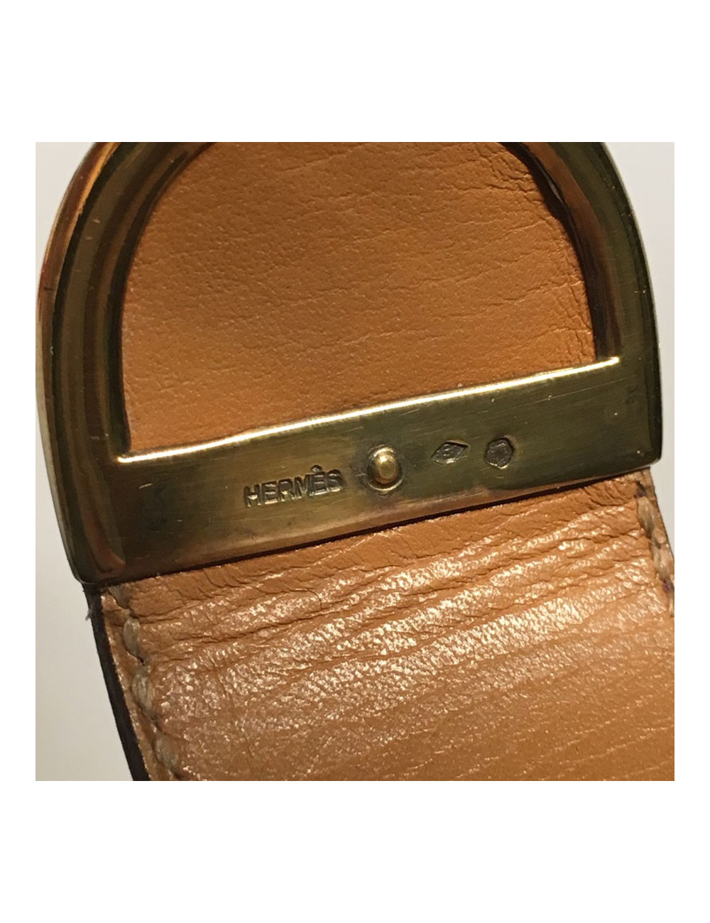 HERMES "JAWS" gold plated bracelet