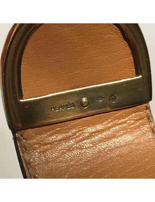 HERMES "JAWS" gold plated bracelet