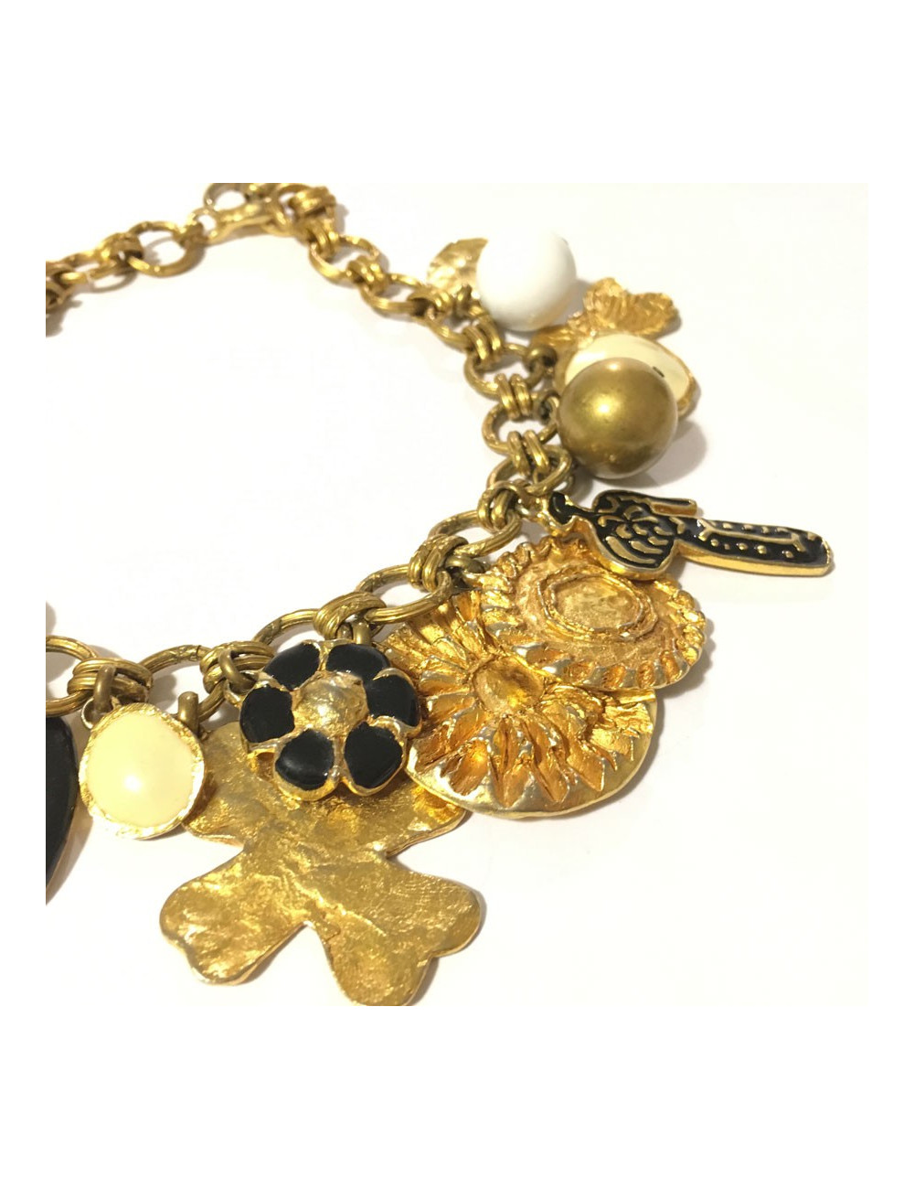CHRISTIAN LACROIX charms gold neck RAS