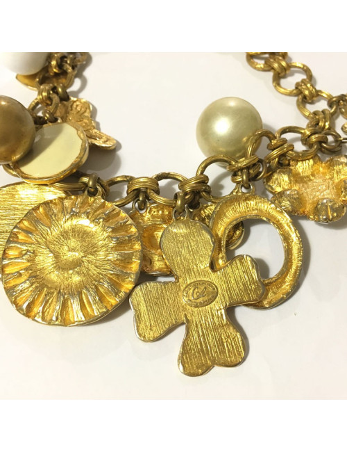 CHRISTIAN LACROIX charms gold neck RAS