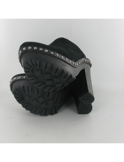 Sabots à talon fourrés MIU MIU