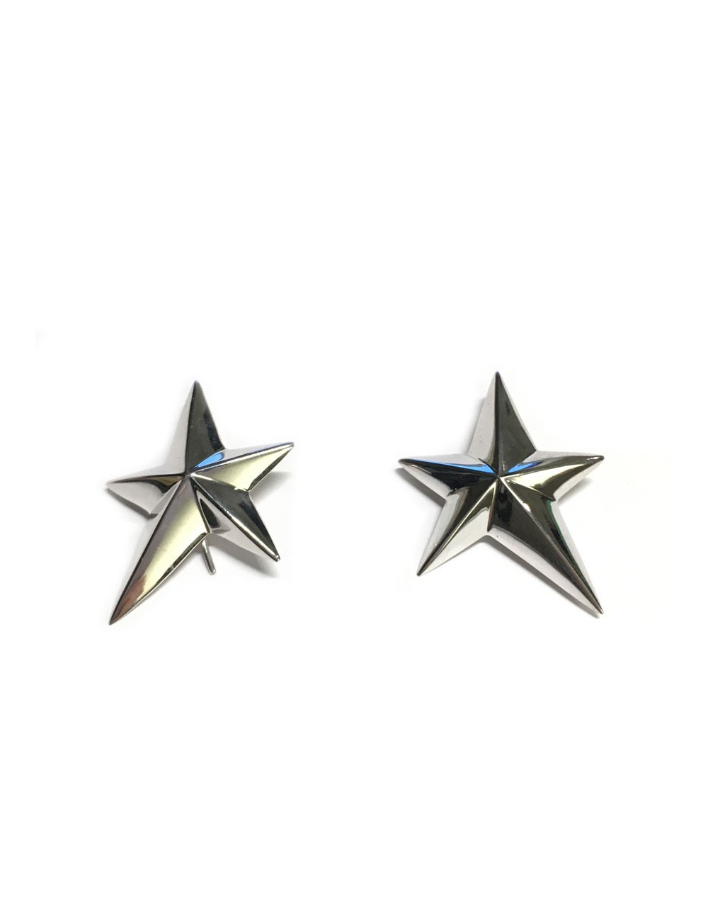 Parure THIERRY MUGLER collier et boucles d'oreilles clous en argent
