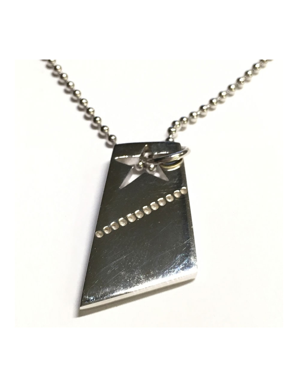 Set THIERRY MUGLER necklace and earrings in silver nails