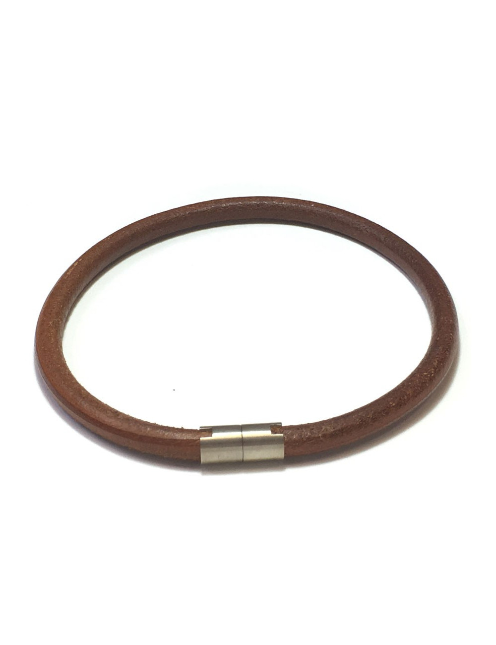 Tour de cou HERMES en cuir marron