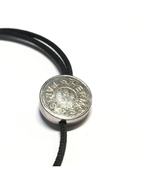 HERMES highlight of saddle and black String Bracelet