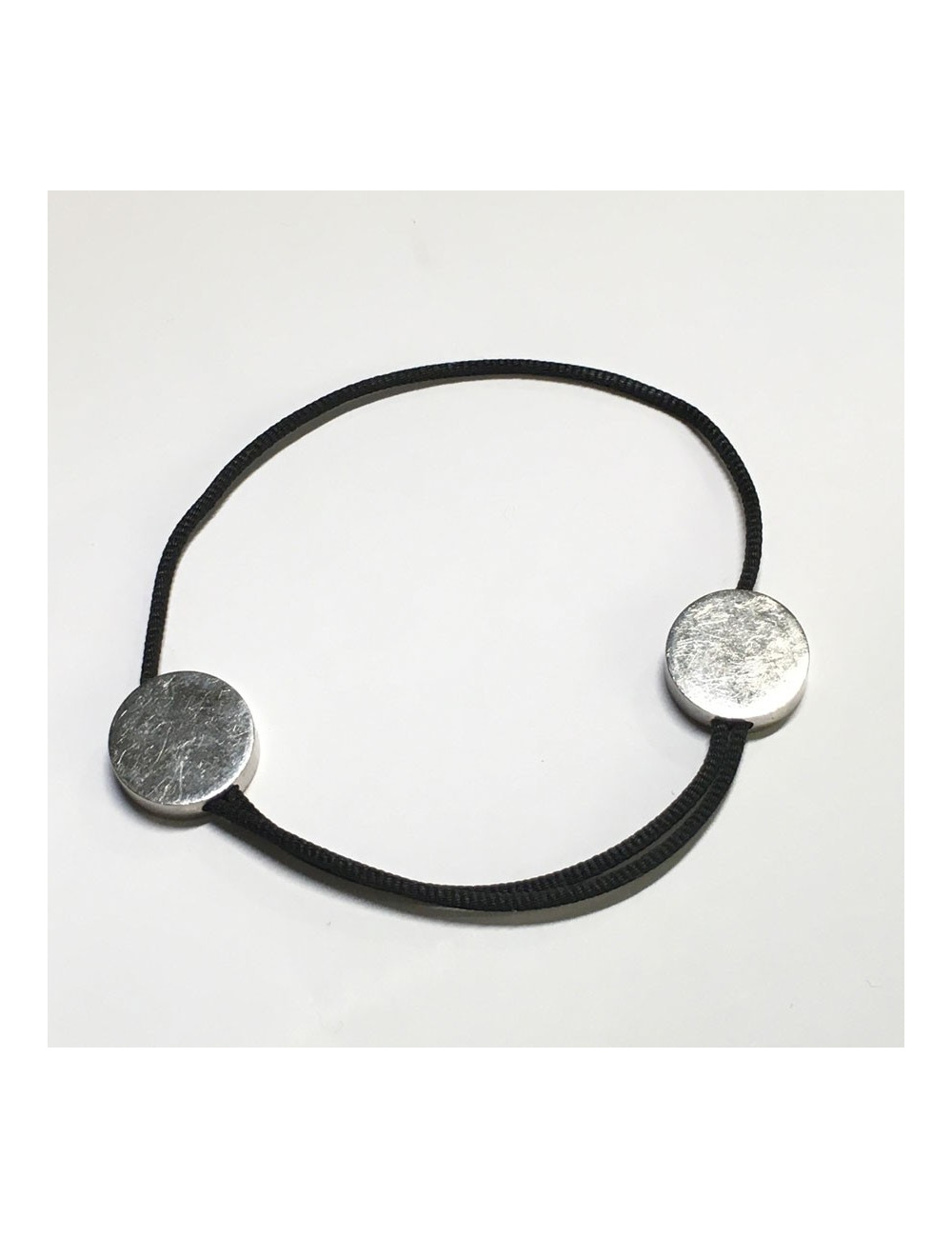 HERMES highlight of saddle and black String Bracelet