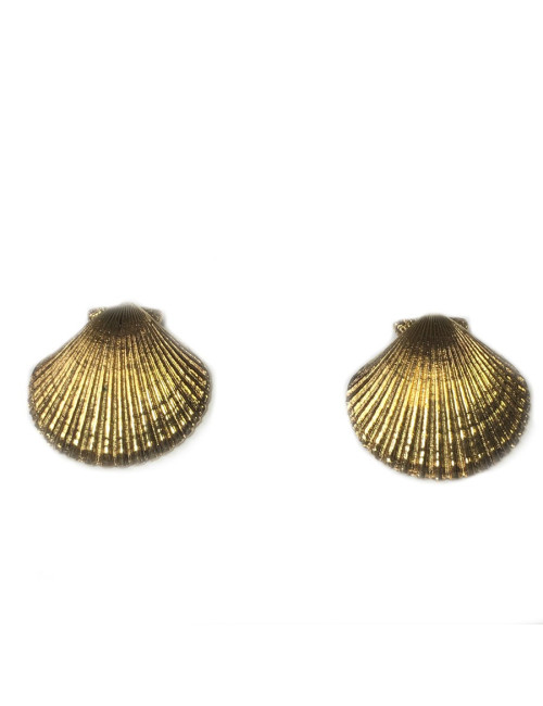 Boucles d'oreille clips YVES SAINT LAURENT  YSL coquilles