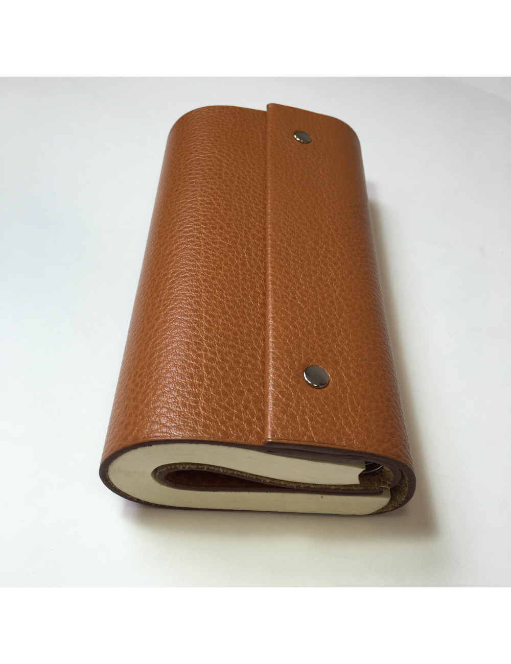 Rolled notebook HERMES leather Buffalo gold with 2 refills
