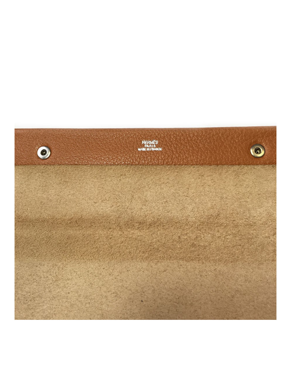 cahier roulé  HERMES cuir buffle gold avec 2 recharges