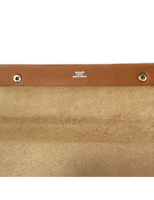 Rolled notebook HERMES leather Buffalo gold with 2 refills