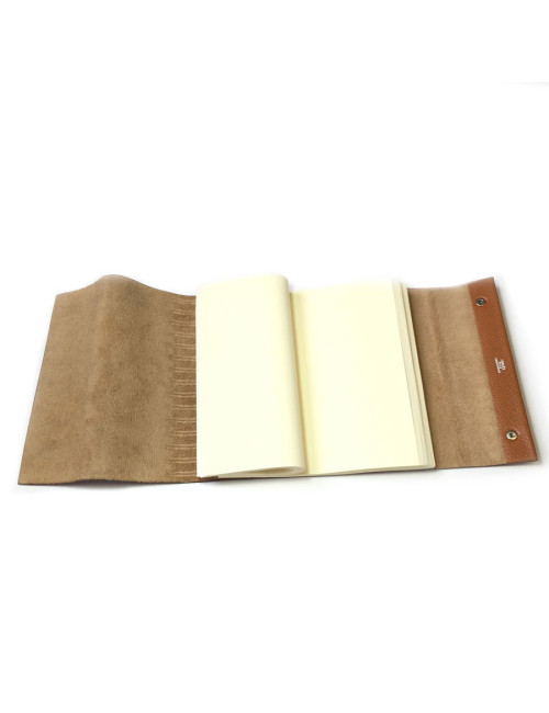 Rolled notebook HERMES leather Buffalo gold with 2 refills
