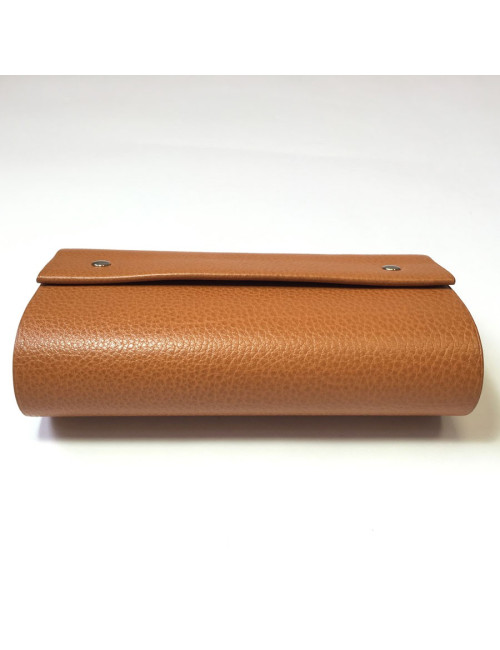 cahier roulé  HERMES cuir buffle gold avec 2 recharges