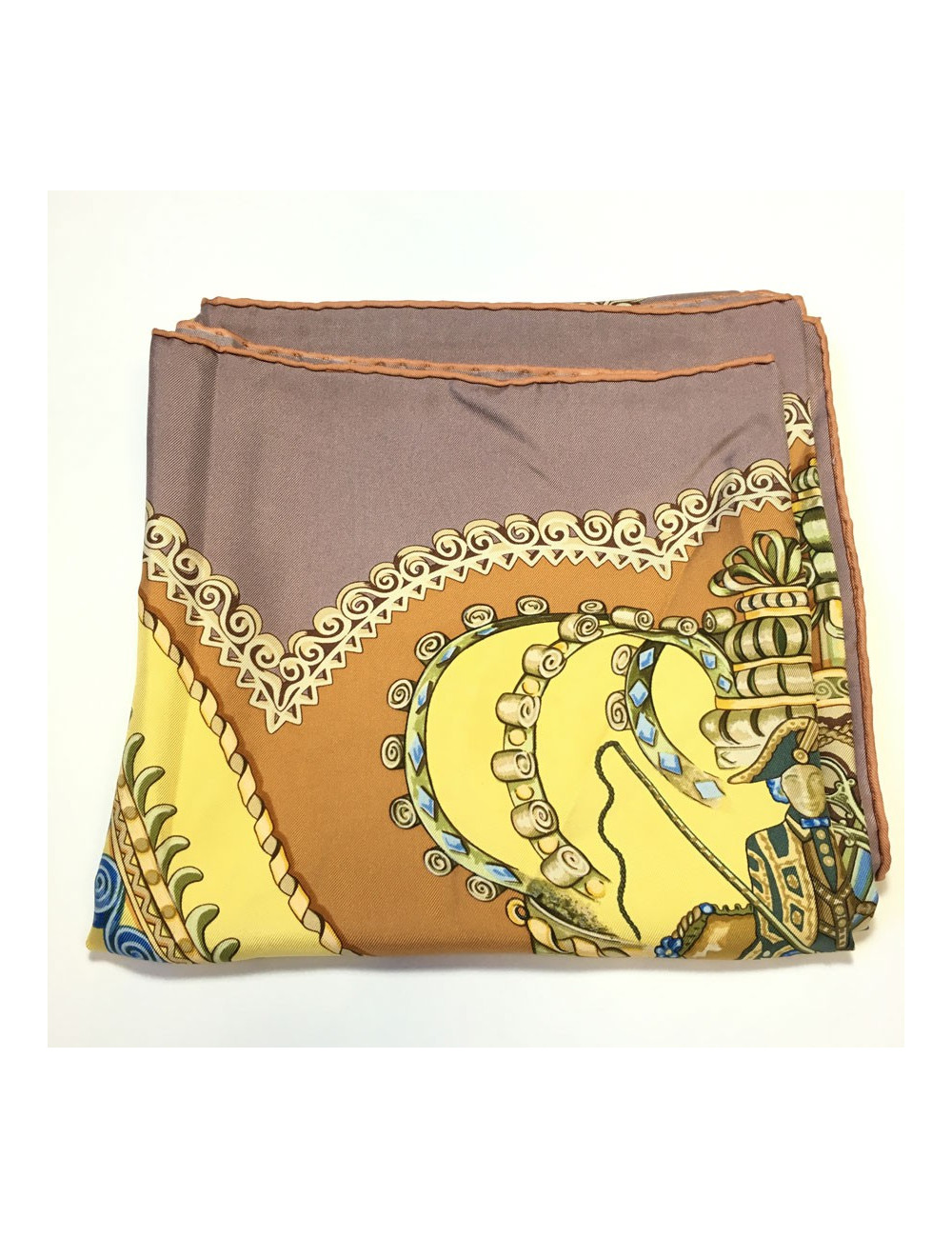 Square silk HERMES "Papéroles"