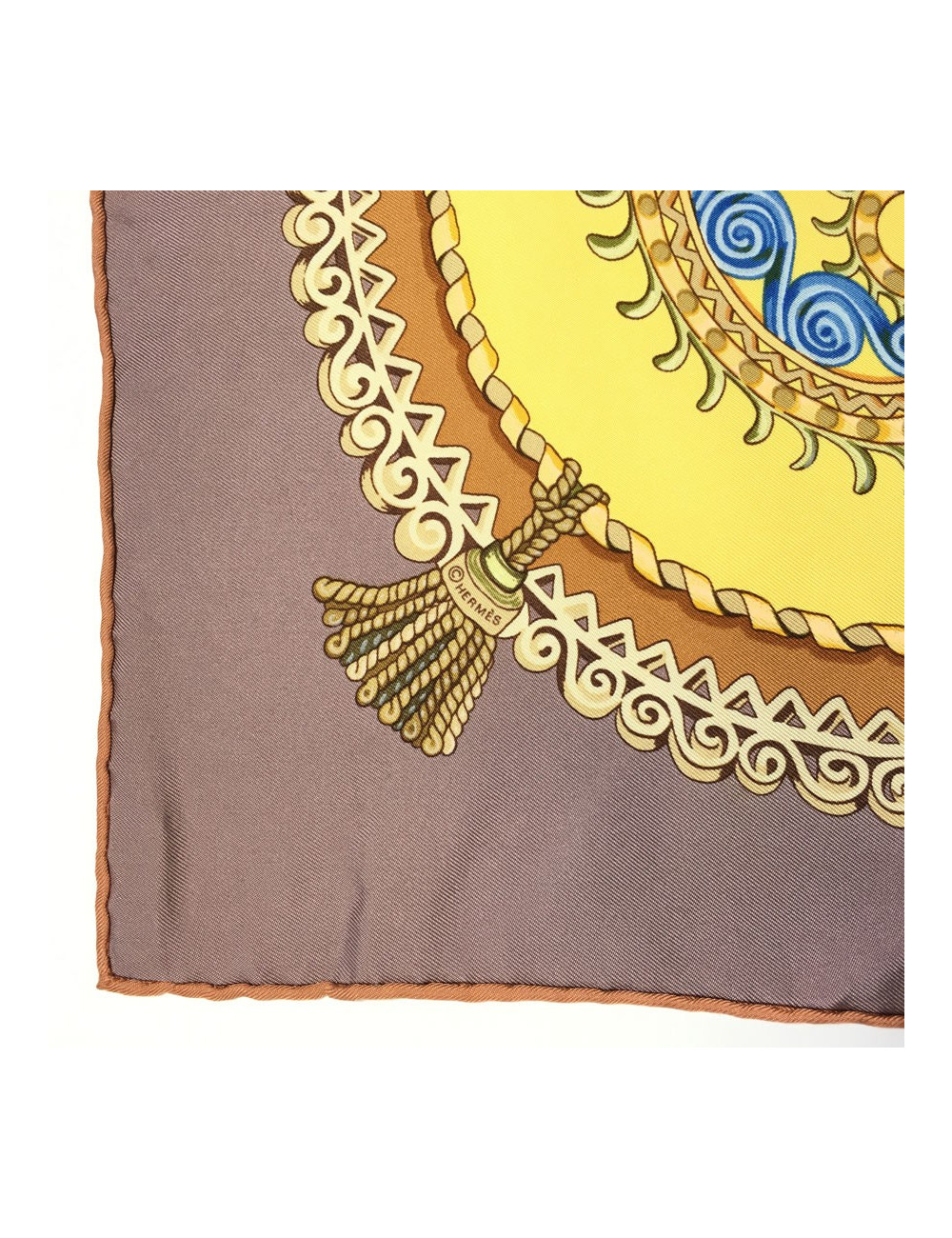 Square silk HERMES "Papéroles"