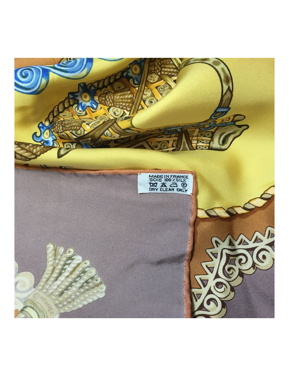 Square silk HERMES "Papéroles"