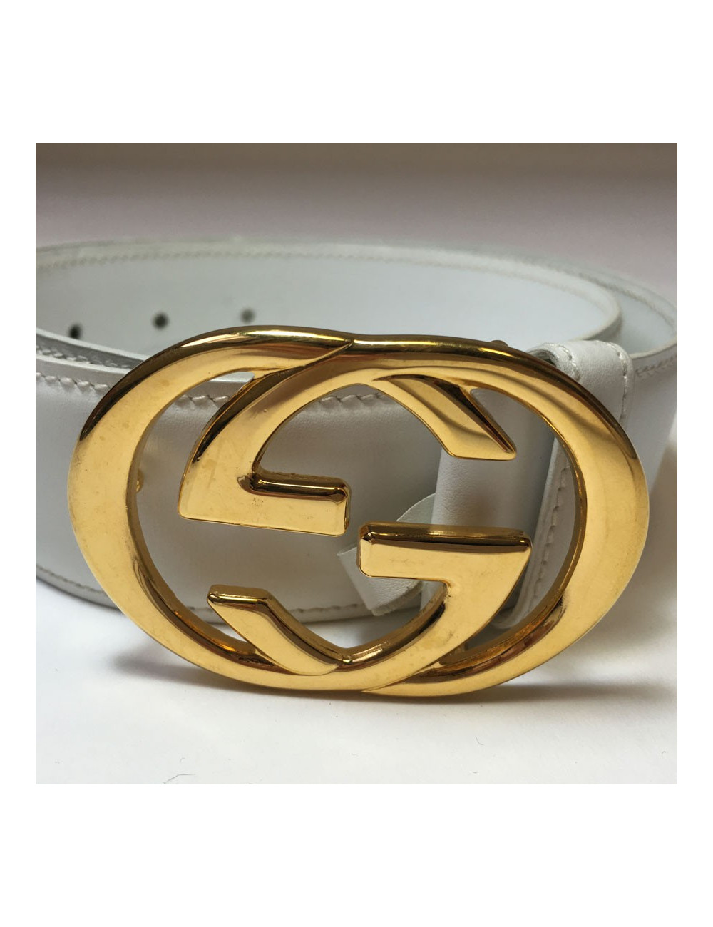 Ceinture GUCCI en cuir blanc T 70