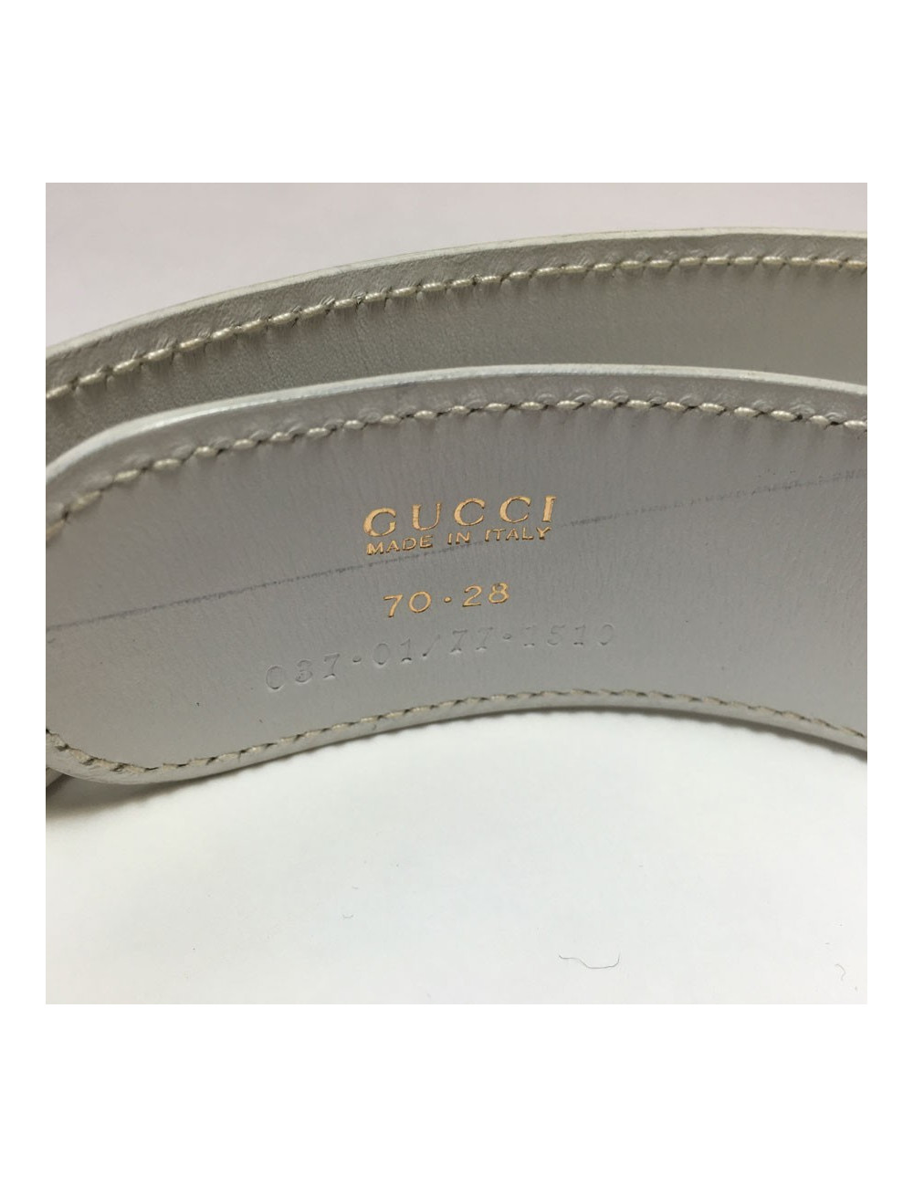 Ceinture GUCCI en cuir blanc T 70