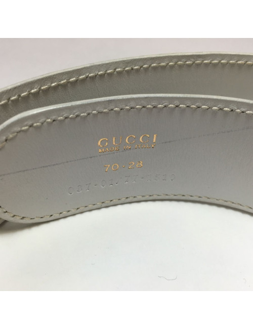 Ceinture GUCCI en cuir blanc T 70