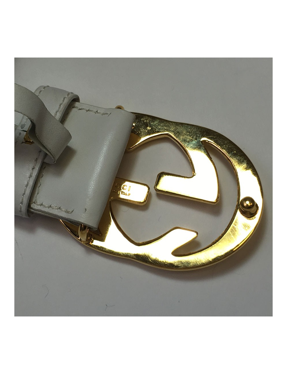 Ceinture GUCCI en cuir blanc T 70