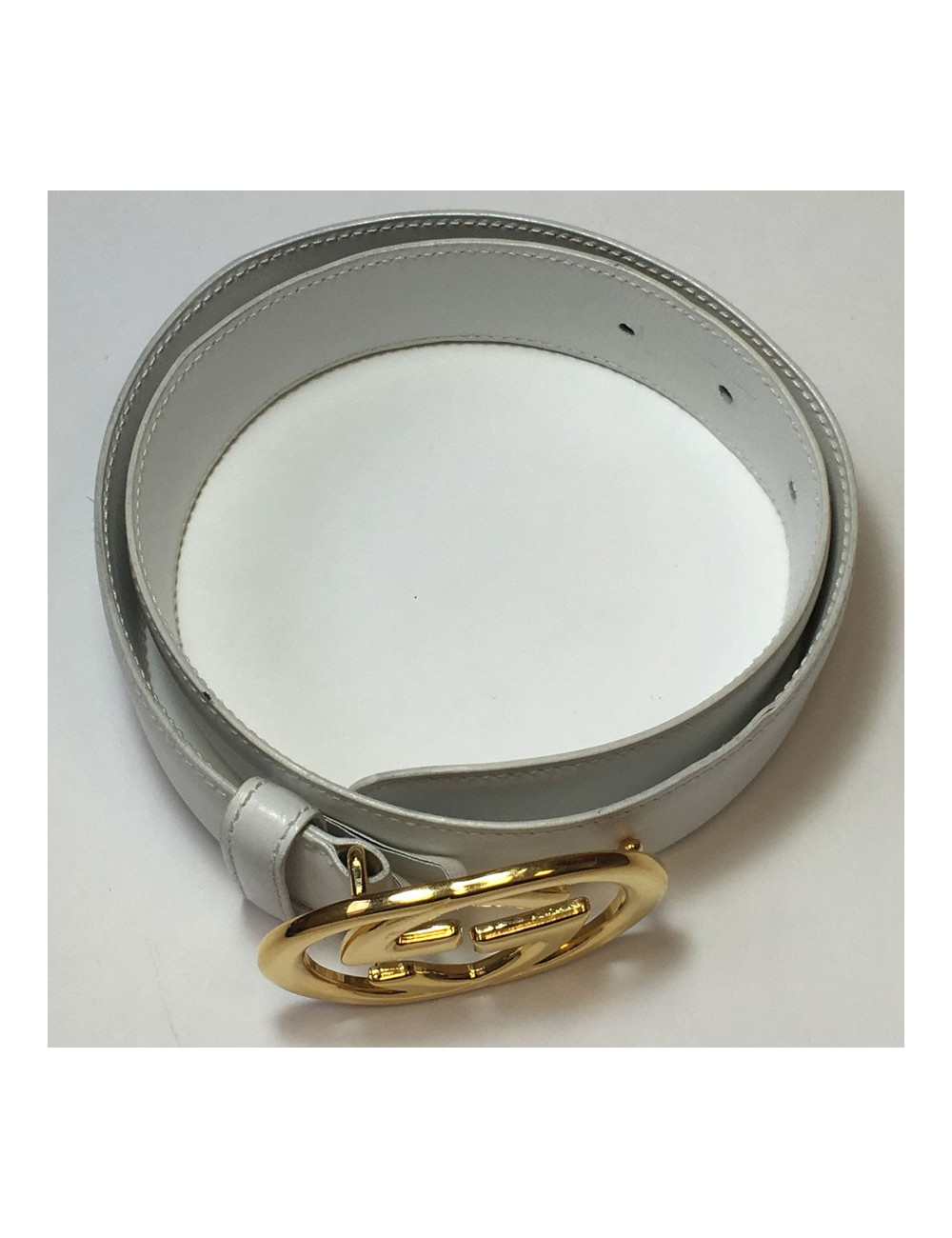 Belt GUCCI White Leather T 70