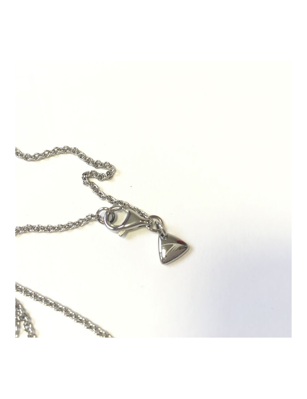 THIERRY MUGLER silver metal pendant necklace