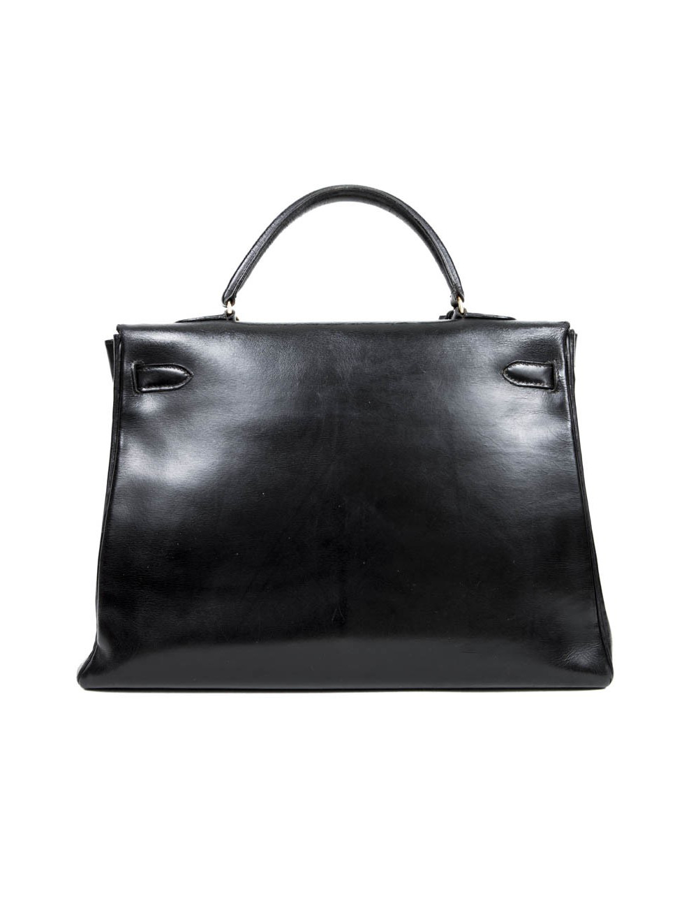Kelly 35 HERMES cuir box noir Vintage