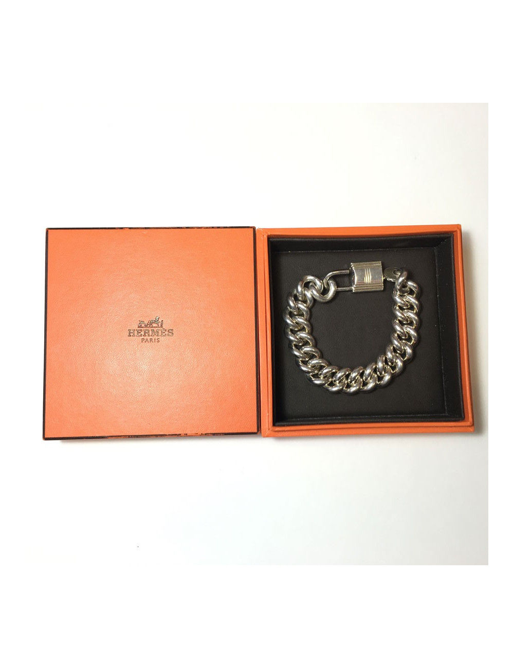 Bracelet "Evasion" HERMES argent massif