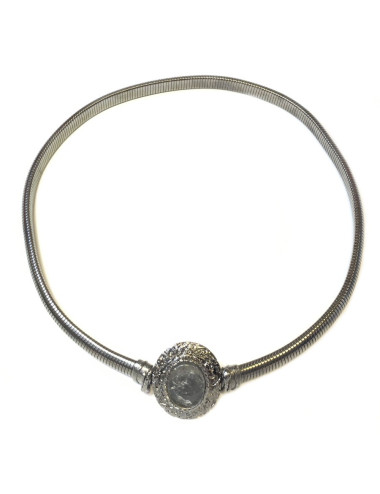 xxx Ceinture GOOSSENS en métal argent ruthénium