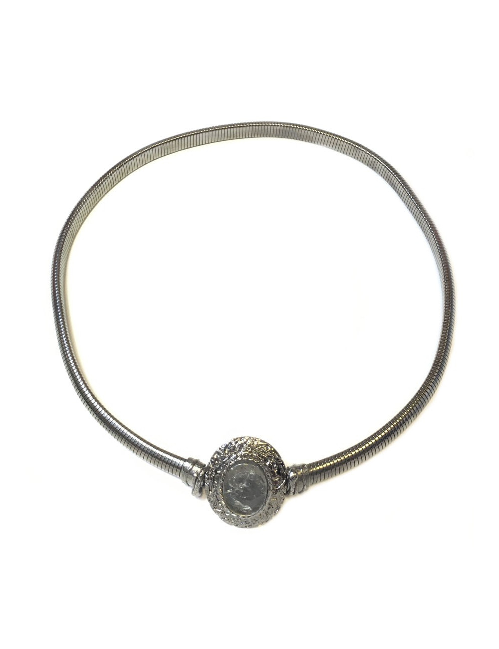 Ceinture GOOSSENS en métal argent ruthénium