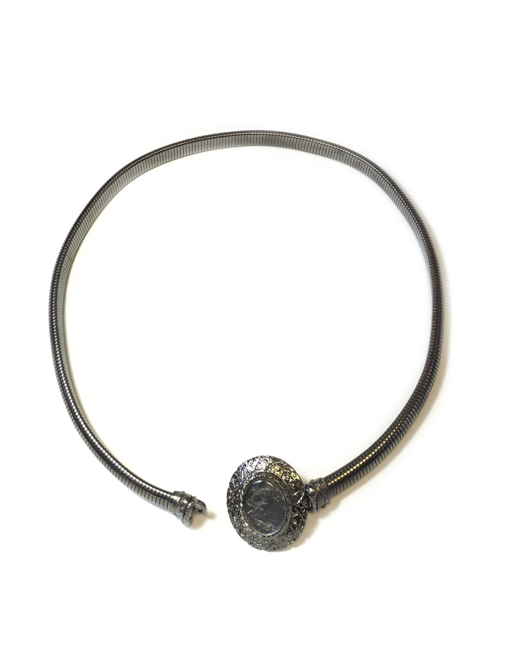 xxx Ceinture GOOSSENS en métal argent ruthénium