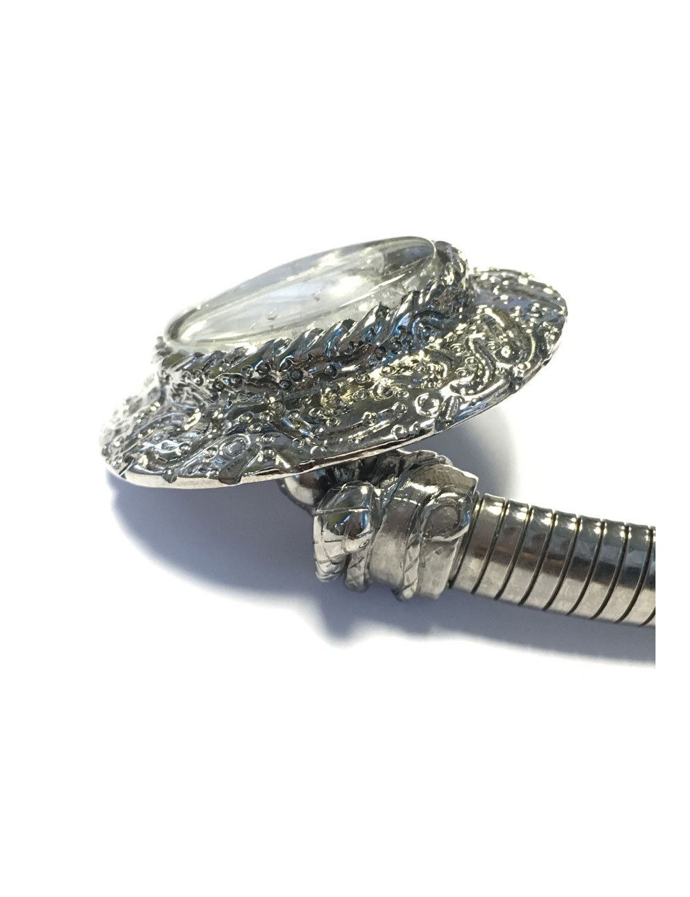 xxx Ceinture GOOSSENS en métal argent ruthénium