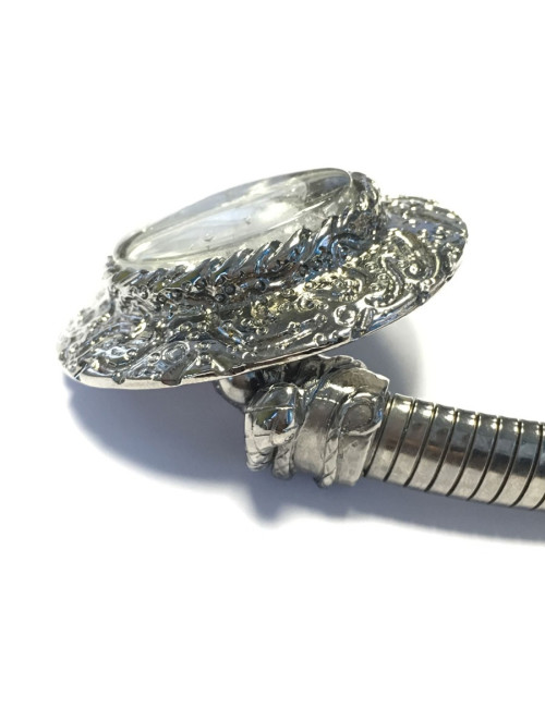 xxx Ceinture GOOSSENS en métal argent ruthénium