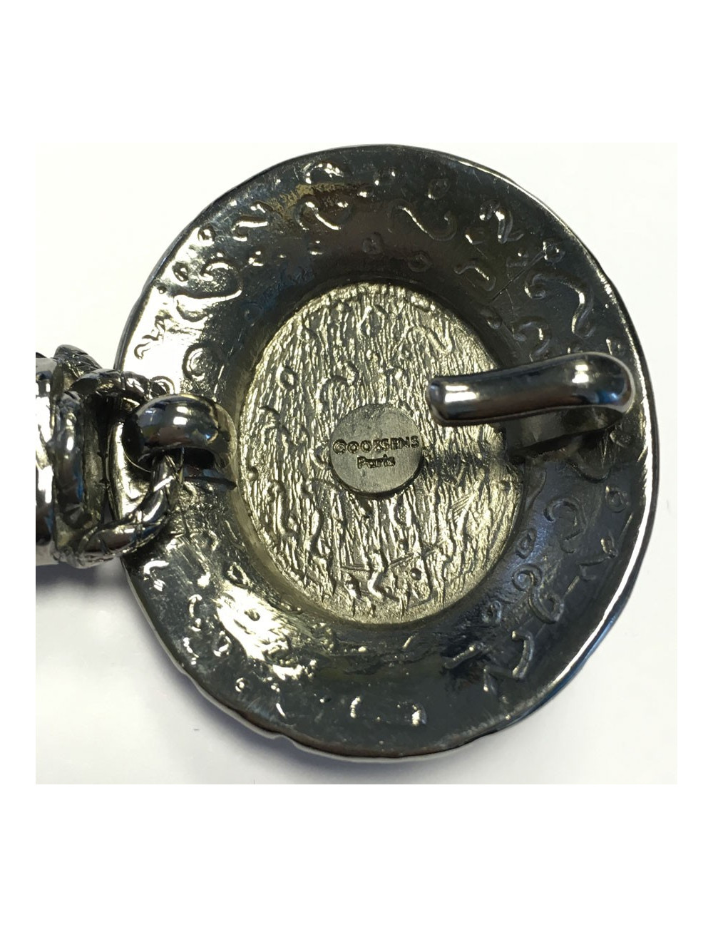 xxx Ceinture GOOSSENS en métal argent ruthénium