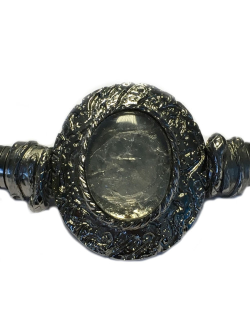 GOOSSENS ruthenium silver metal belt