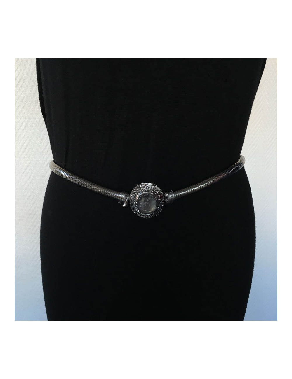 xxx Ceinture GOOSSENS en métal argent ruthénium