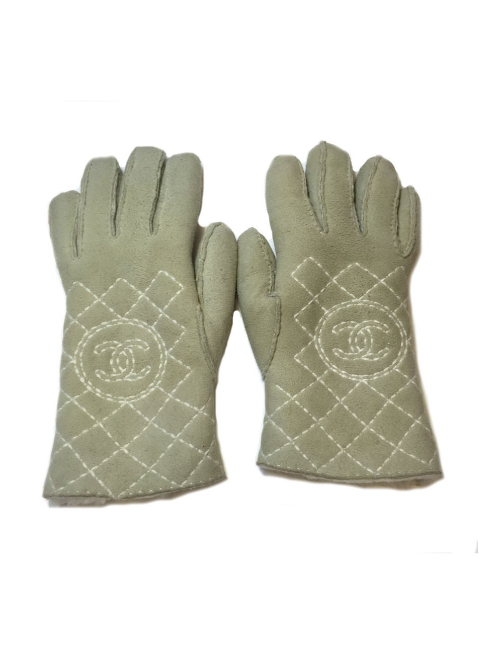 Gants CHANEL en peau retournée taille 6,5