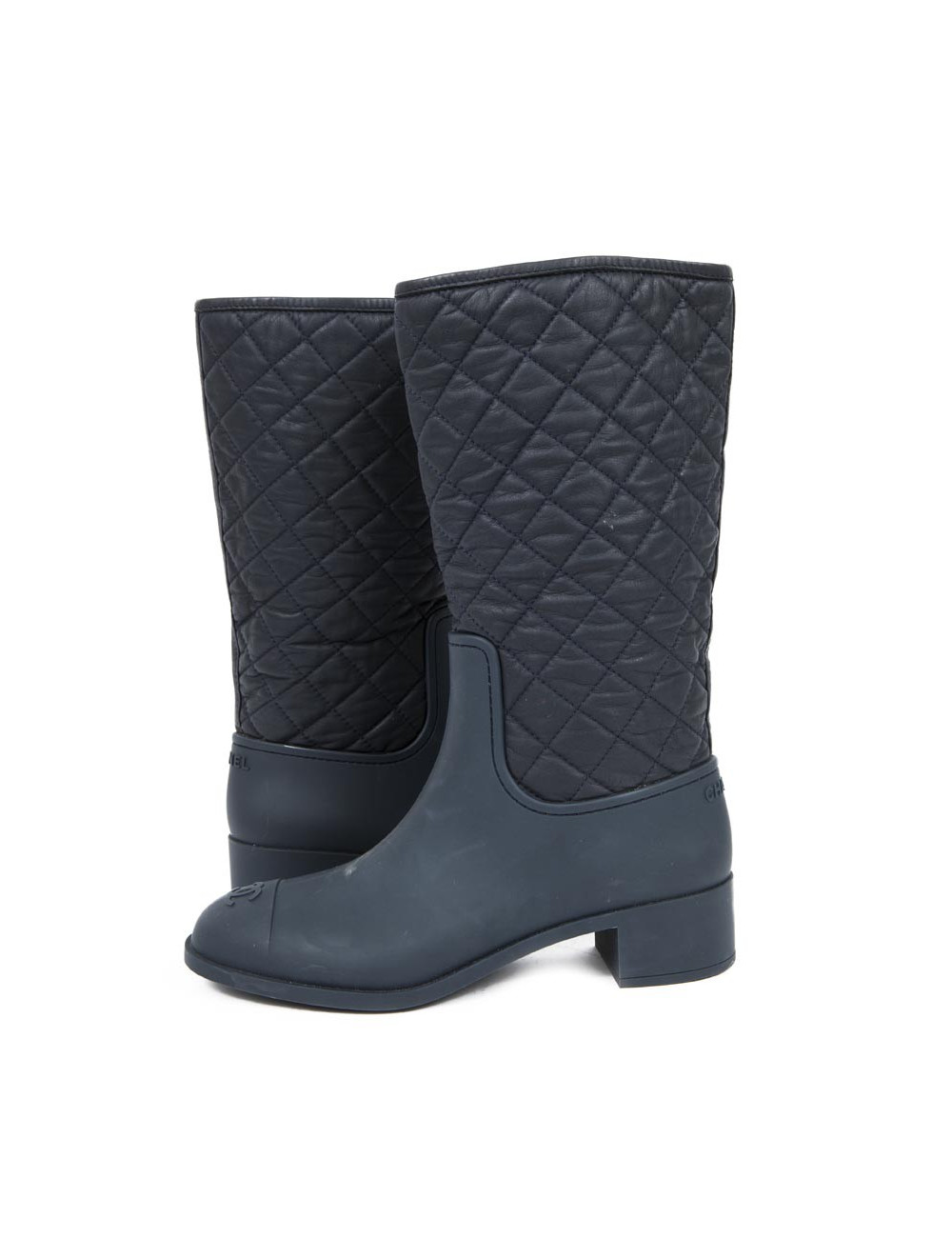 Bottes CHANEL T 39 matelassées bleues