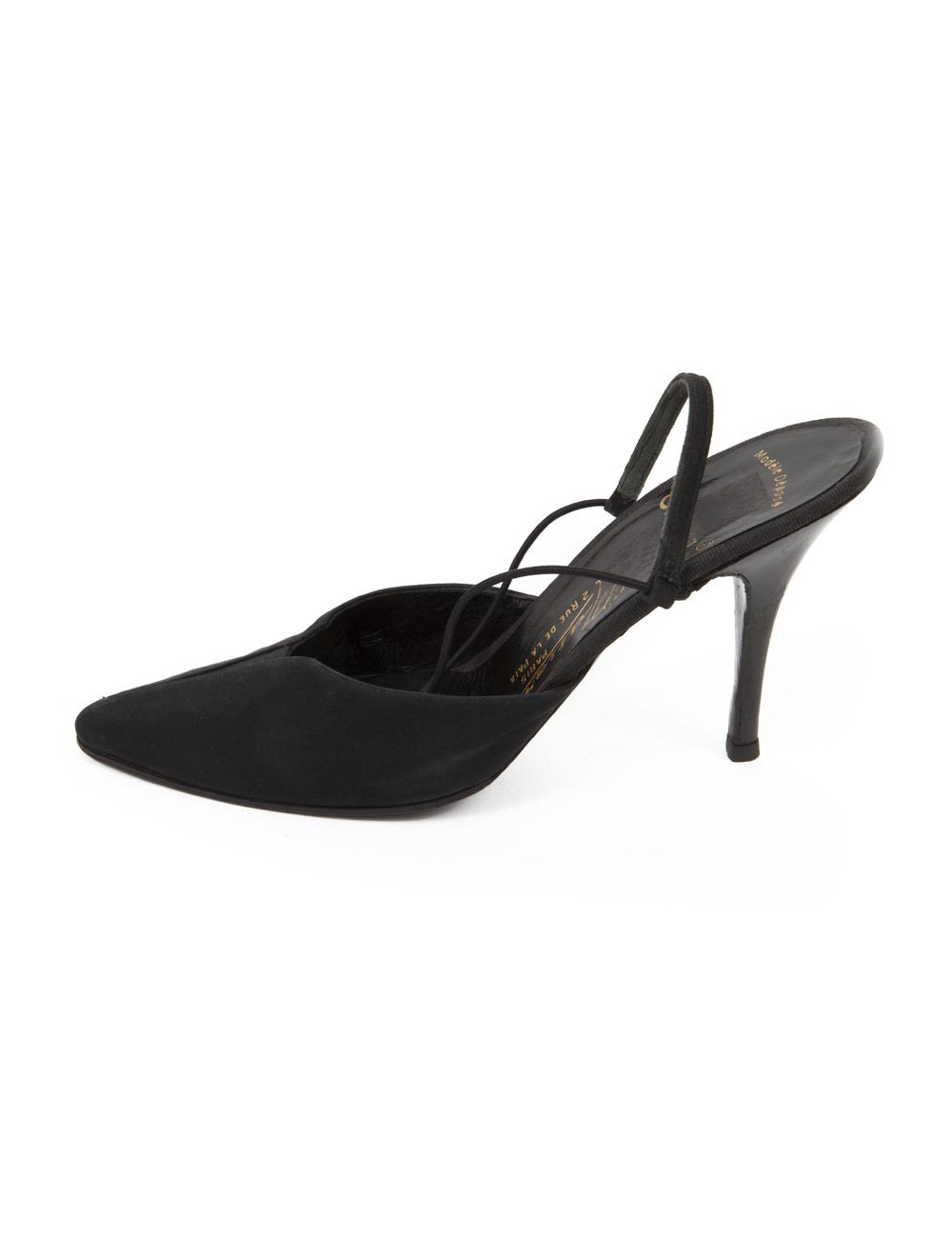 Sandales hautes  MASSARO pour CHANEL T39 satin de soie noire