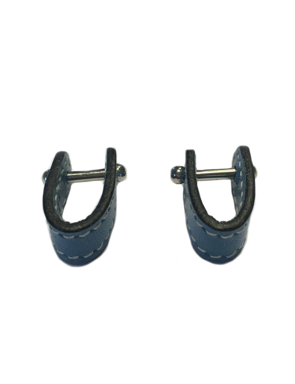 Boutons de manchette HERMES bleus
