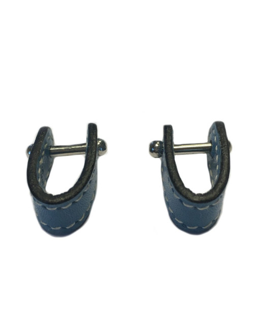 xxx Boutons de manchette HERMES bleus