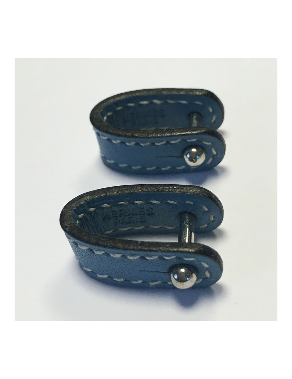xxx Boutons de manchette HERMES bleus