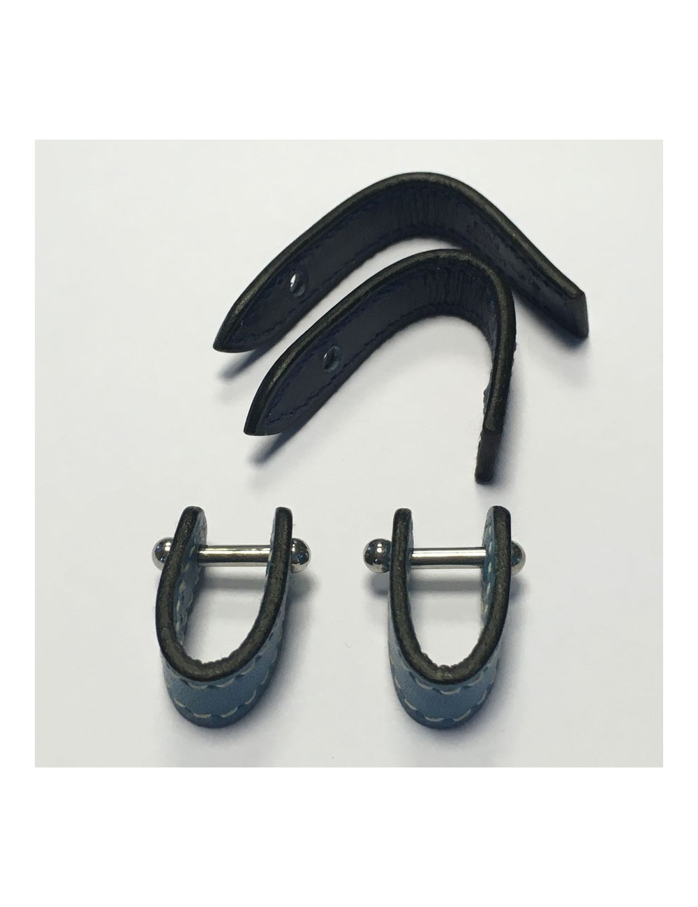 xxx Boutons de manchette HERMES bleus