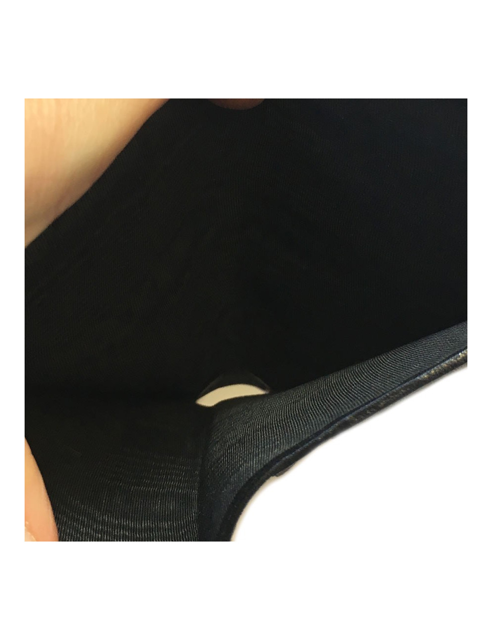 Portefeuille CHANEL cuir matelassé noir Vintage