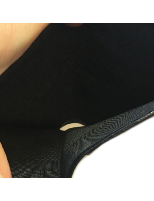 Portefeuille CHANEL cuir matelassé noir Vintage