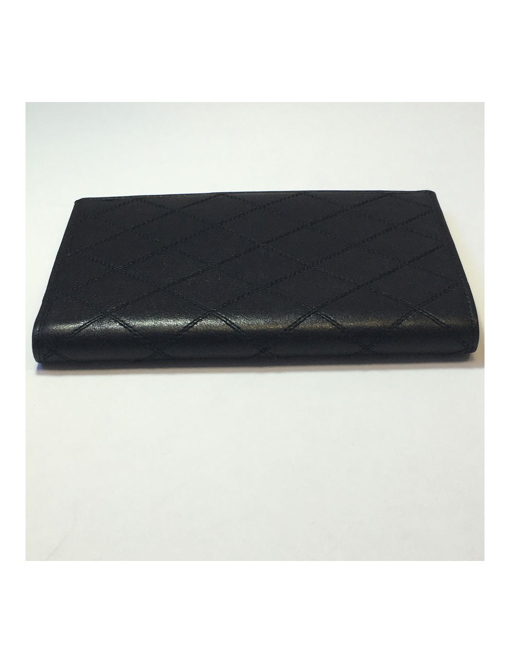 Wallet CHANEL black quilted leather Vintage