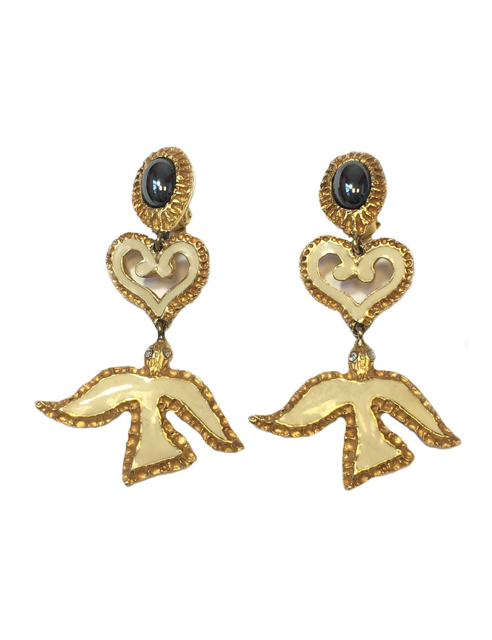 Boucles d'oreille clips CHRISTIAN LACROIX Eté 94