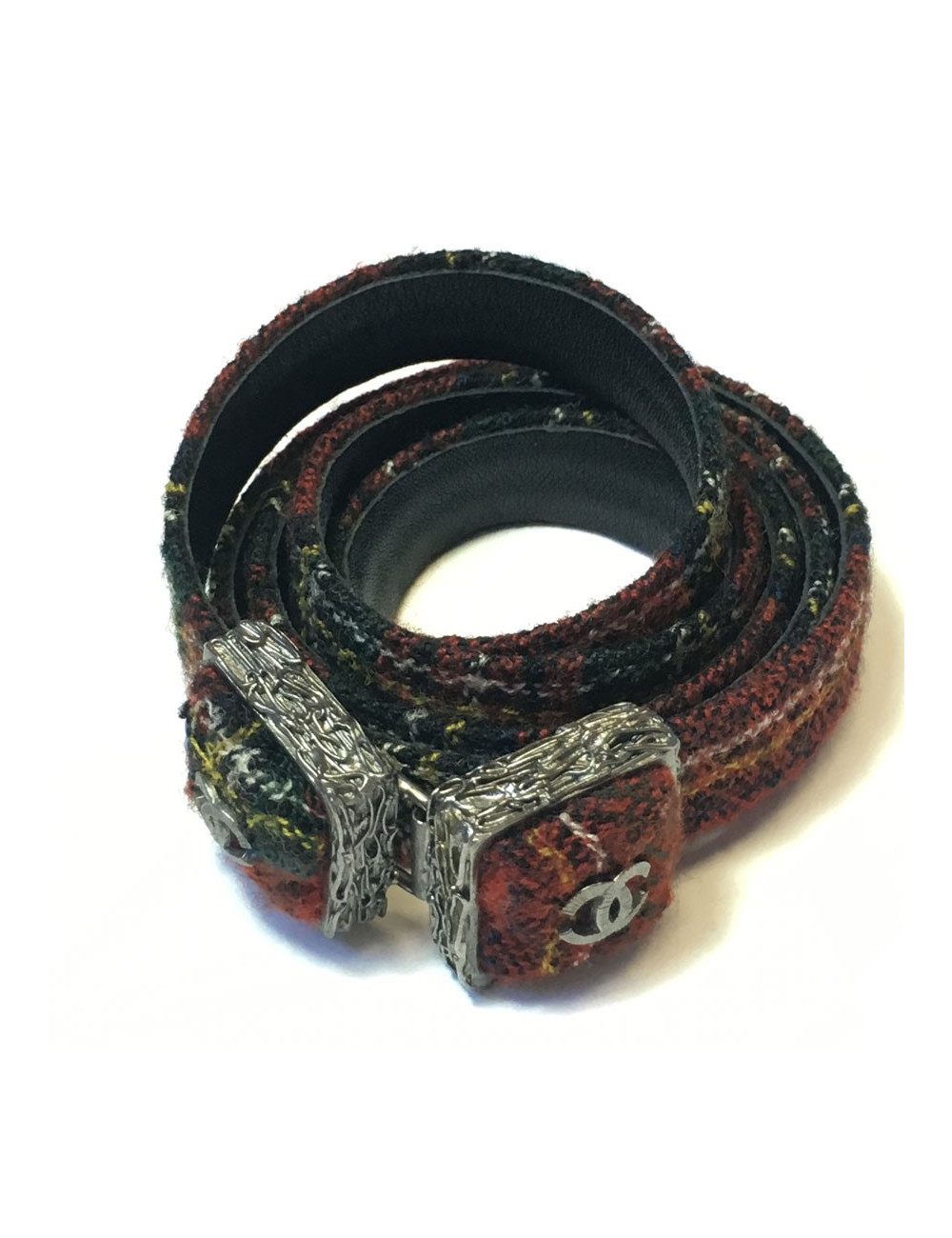 Belt "Paris-Edinburgh" CHANEL red Plaid